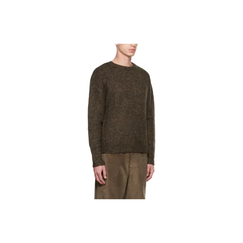 AMOMENTO SS24 Crewneck Sweater Sweater Men's Dark Brown/Dark Brown-3