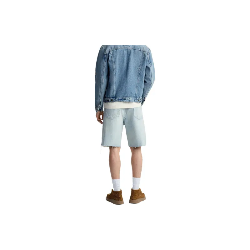 ZARA Denim Shorts Men's Light Blue-4