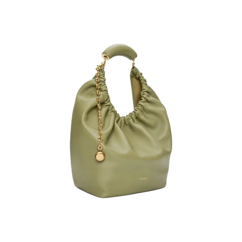 LOEWE Nappa Sheep Leather Shoulder Bag Crossbody Bag Handbag Medium Size Women's Eucalyptus Green-2
