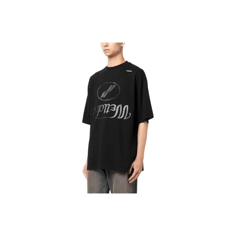 WE11DONE Logo Printed Round Neck T Shirt-3