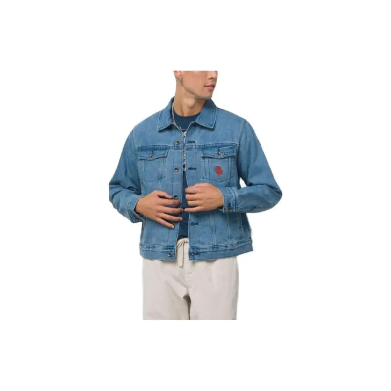 Vans Denim Jackets Men Blue-2