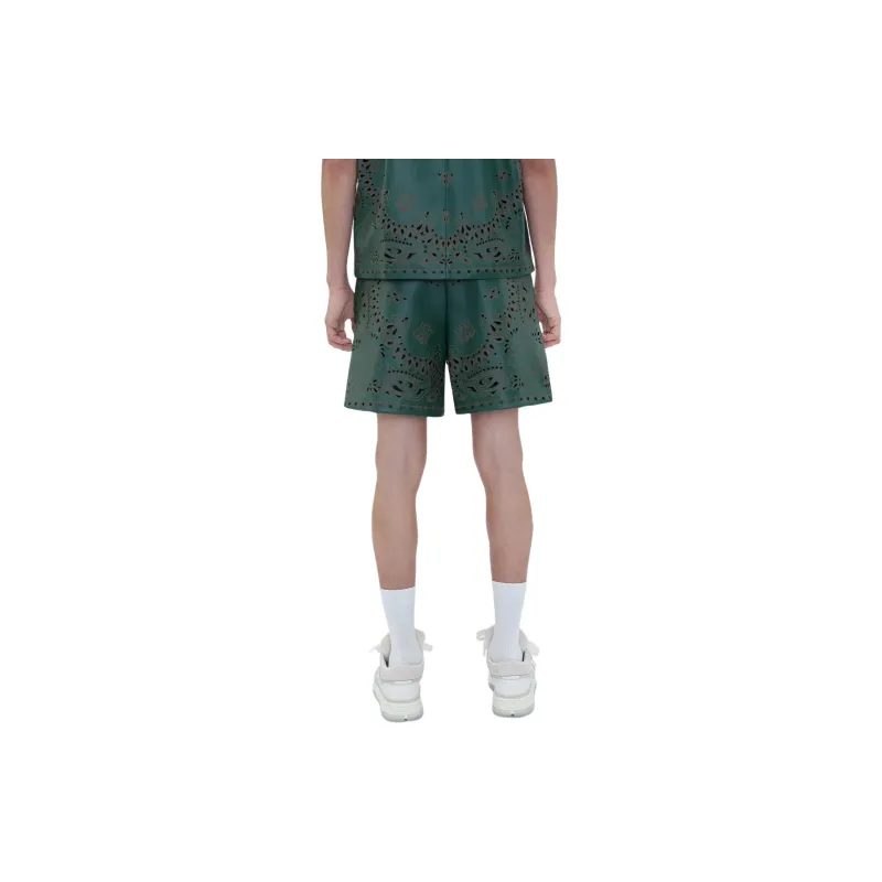 AMIRI Leather Bandana Short-2