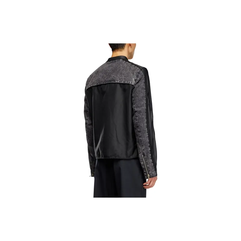 DIESEL L Leopol Shell Panelled Leather Jacket-2