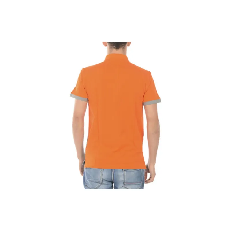 EMPORIO ARMANI Polo Shirts Men Orange Gray Multicolor-3