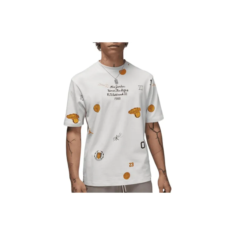 Jordan x HTG 23SS T Shirt Asia Version Men's White-2
