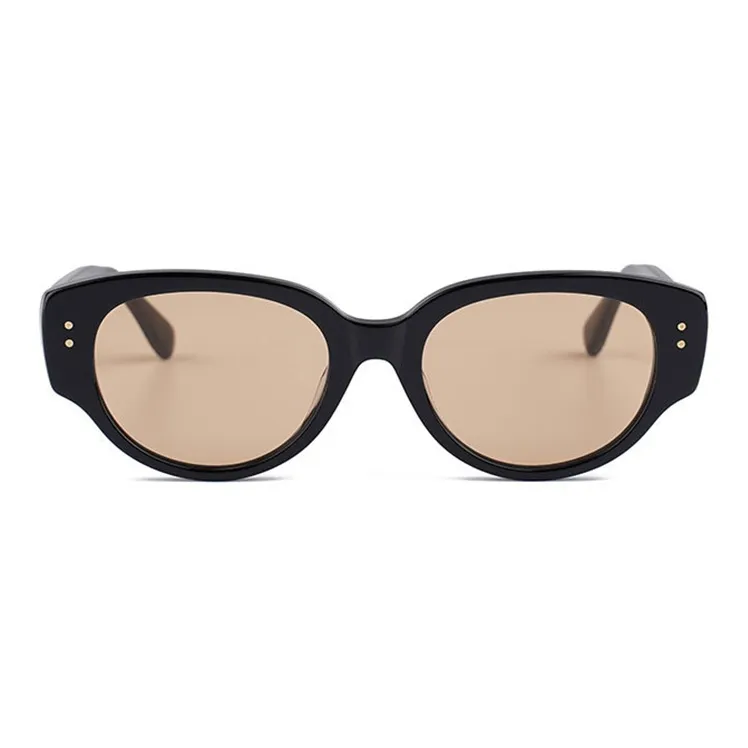 BOELEO Plate Frame Oval Sunglasses Unisex-5