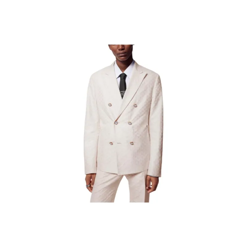 LOUIS VUITTON Double Breasted Silk And Cotton Blend Tailored Jacket-1