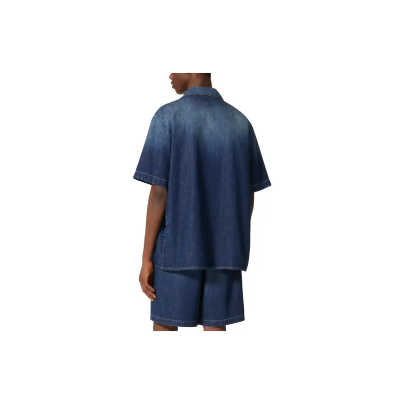 Valentino Denim Chambray Bowling Shirt-3