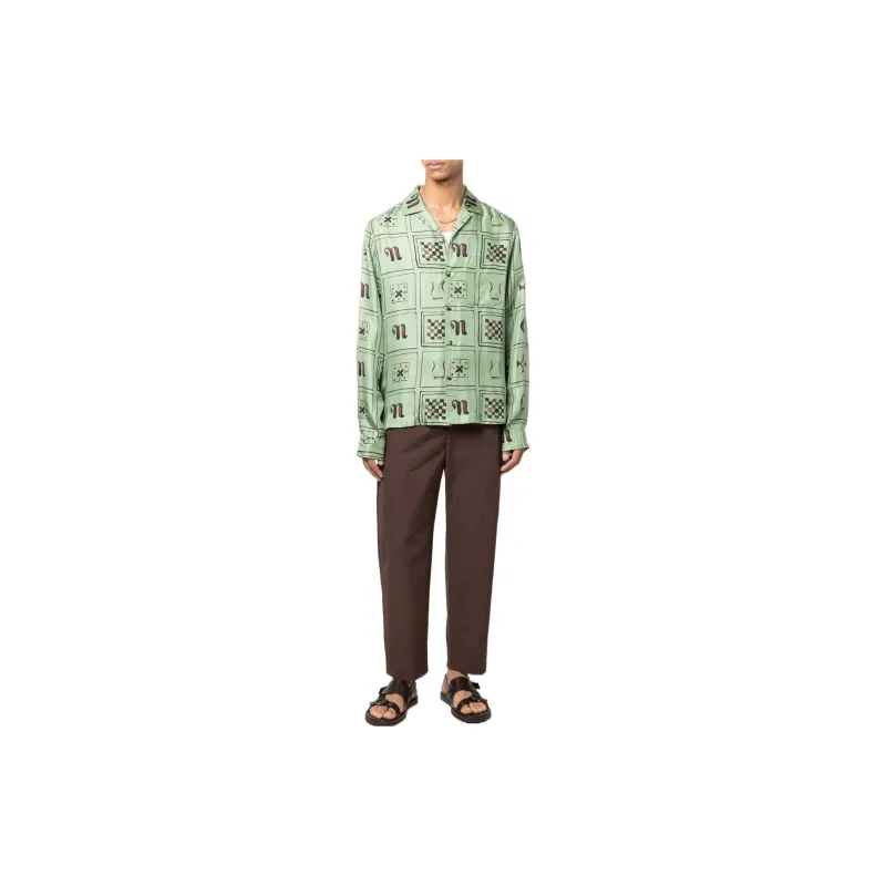 NANUSHKA Shirts Men Green-1