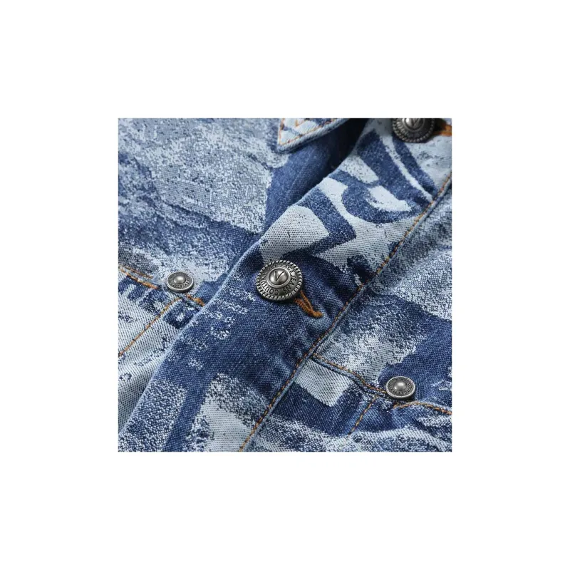 VERSACE JEANS COUTURE Magazine print Denim Jacket-2