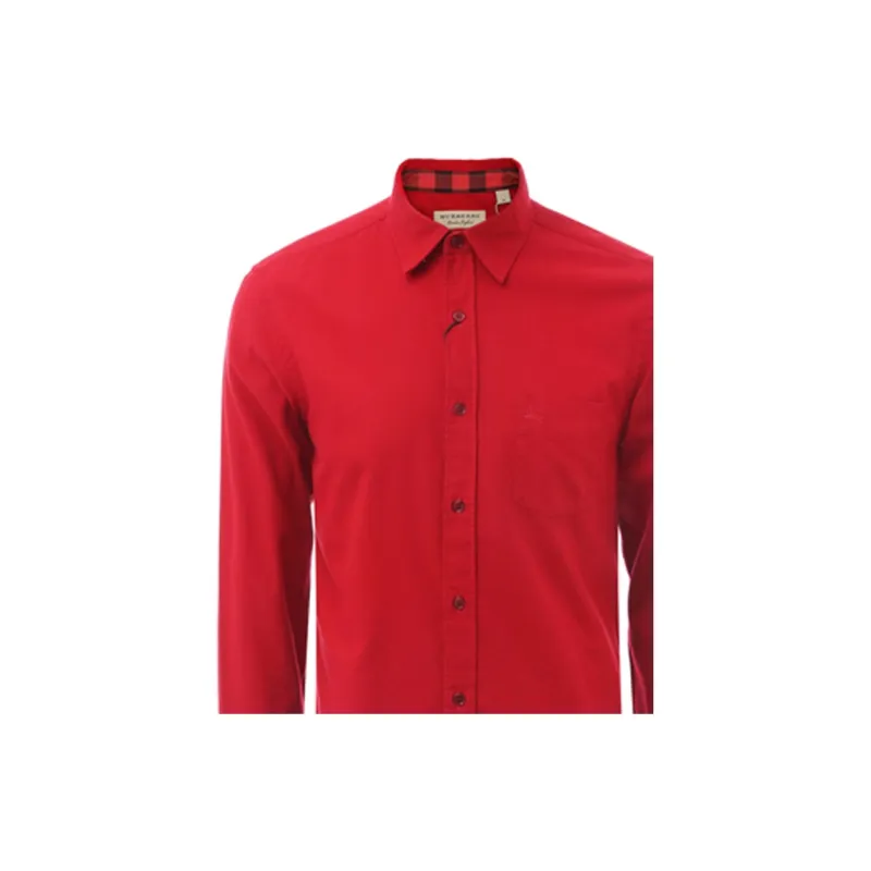 Burberry Shirts Men Red-2