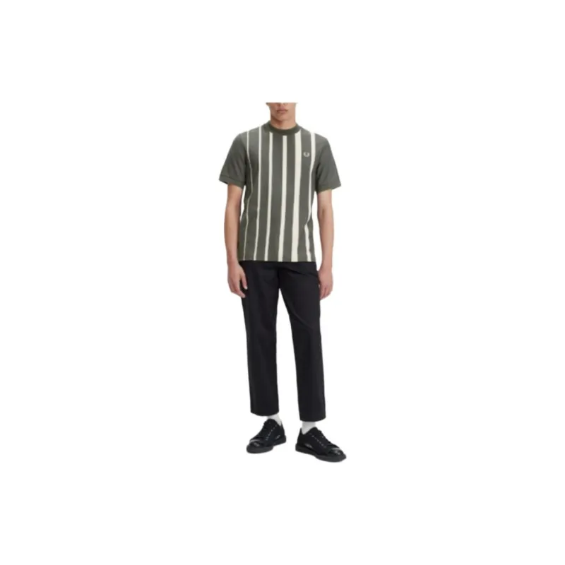 FRED PERRY Gradient Stripe T-Shirt T-Shirt Men's Gray-2