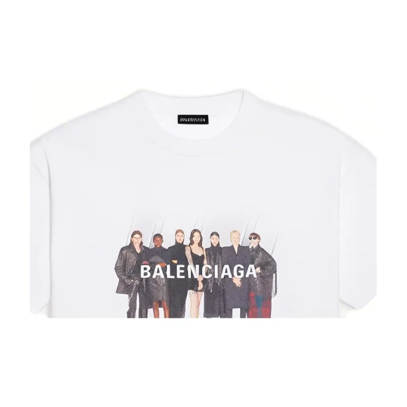 Balenciaga T Shirt Regular Fit Men's White-5