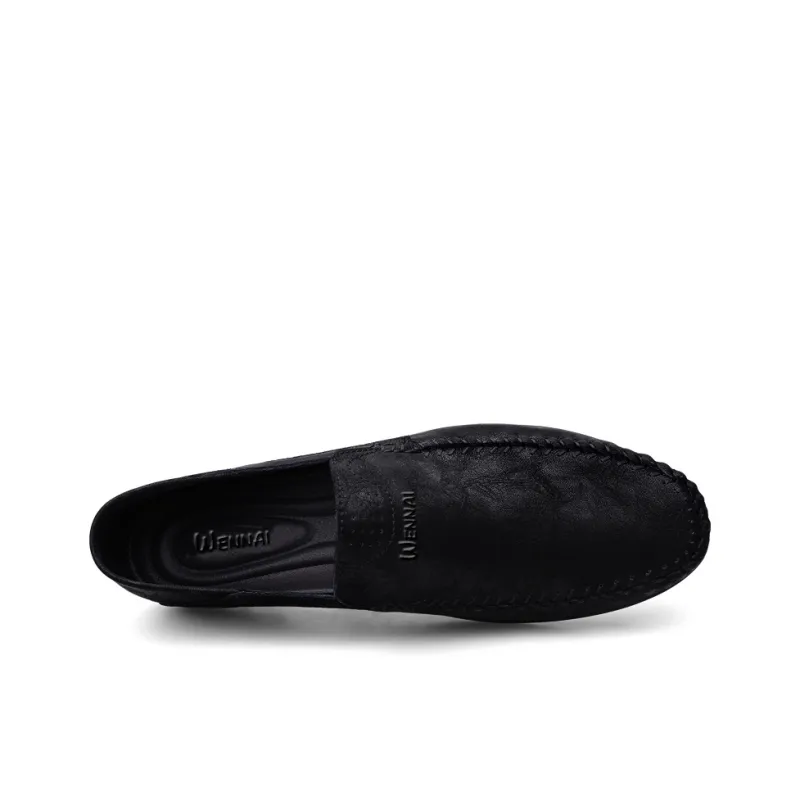 Wen Nai Gommino Loafers Men Black/Gray/Yellow Brown-4