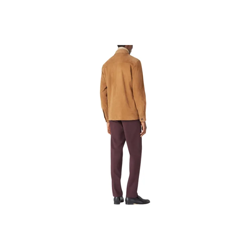 Loro Piana FW24 Leather Jacket Men's Hickory Nut-3