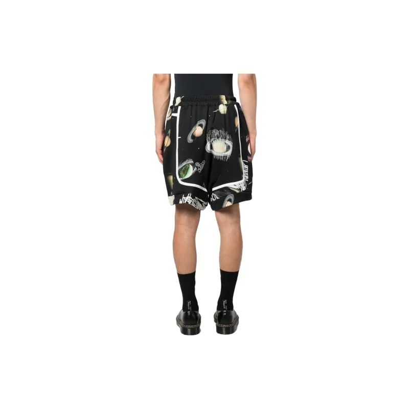 Vivienne Westwood Galaxy Printed Drawstring Knee Length Shorts-4