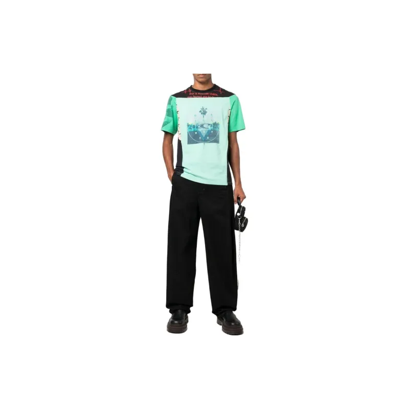 Marine Serre T Shirts Men Green-1