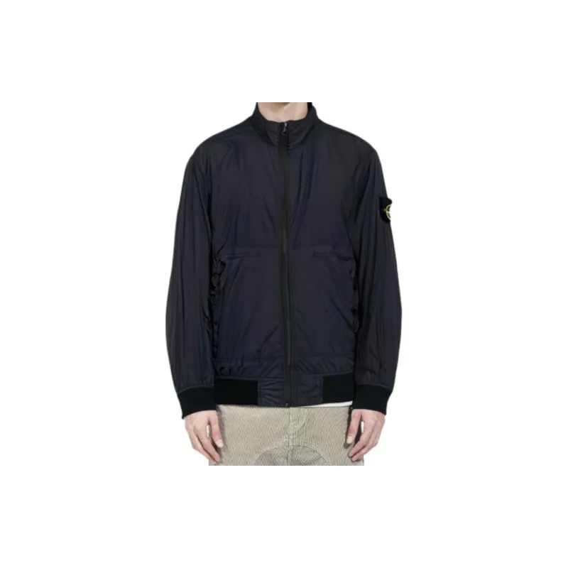 STONE ISLAND Logo patch Sleeve Bomber Jacket-4