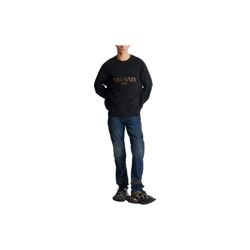 BALMAIN Vintage Logo Embroidered Oversized Sweatshirt-1