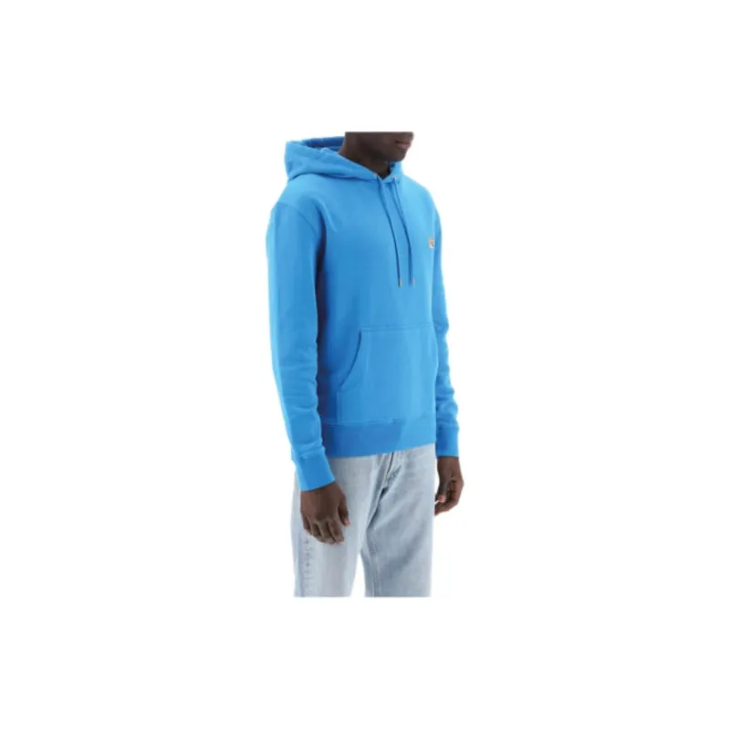 Maison Kitsune Fox Head Patch Drawstring Hoodie-1