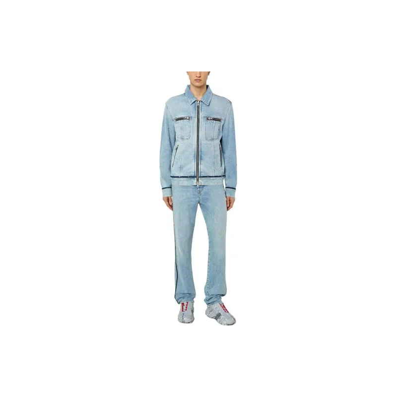 DIESEL Rehab Denim Denim Jackets Men Light Blue-1