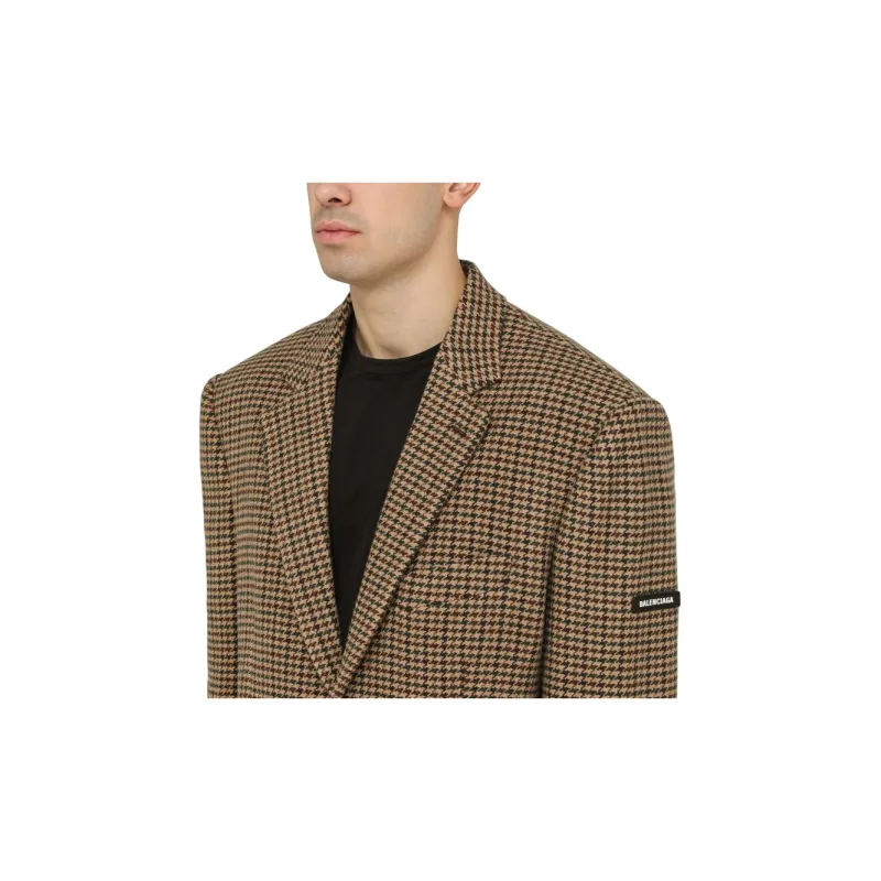 Balenciaga Houndstooth Button Up Jacket-3