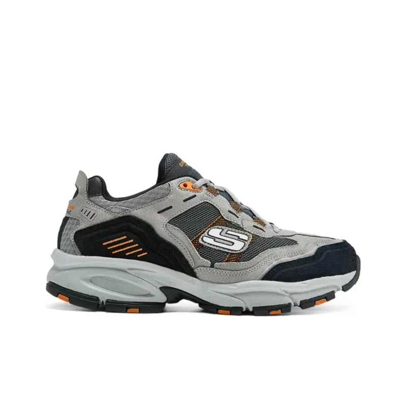 Skechers OUTDOOR MENS Anti Slip Wear Resistant Low Top Outdoor Shoes Men's Gray Orange-1