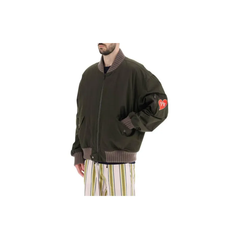 Vivienne Westwood Slogan Embroidered Bomber Jacket-2