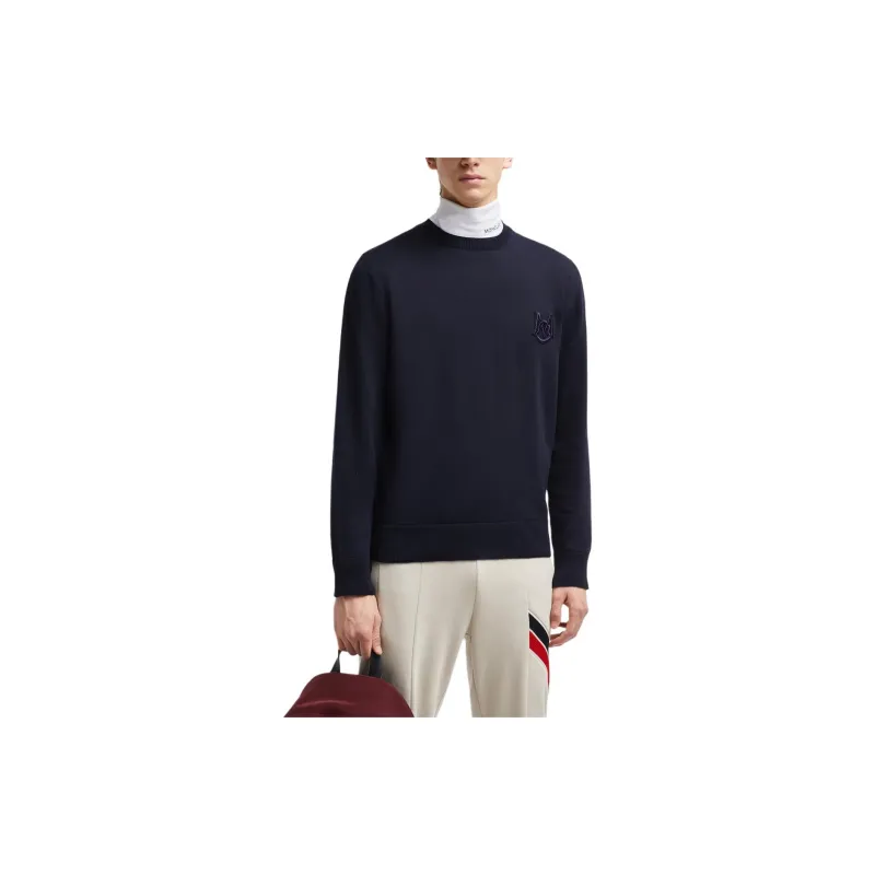 Moncler Logo Embroidered Long-Sleeved Sweater-2