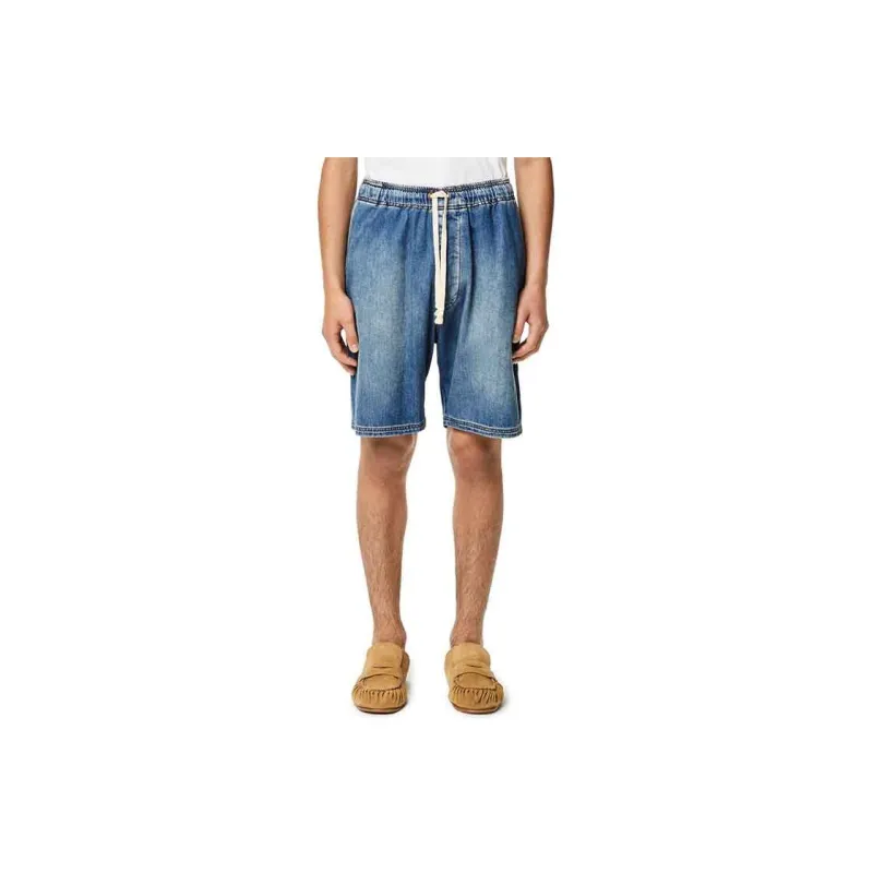 LOEWE Paula's Ibiza 2022 Denim Shorts Men Blue-2