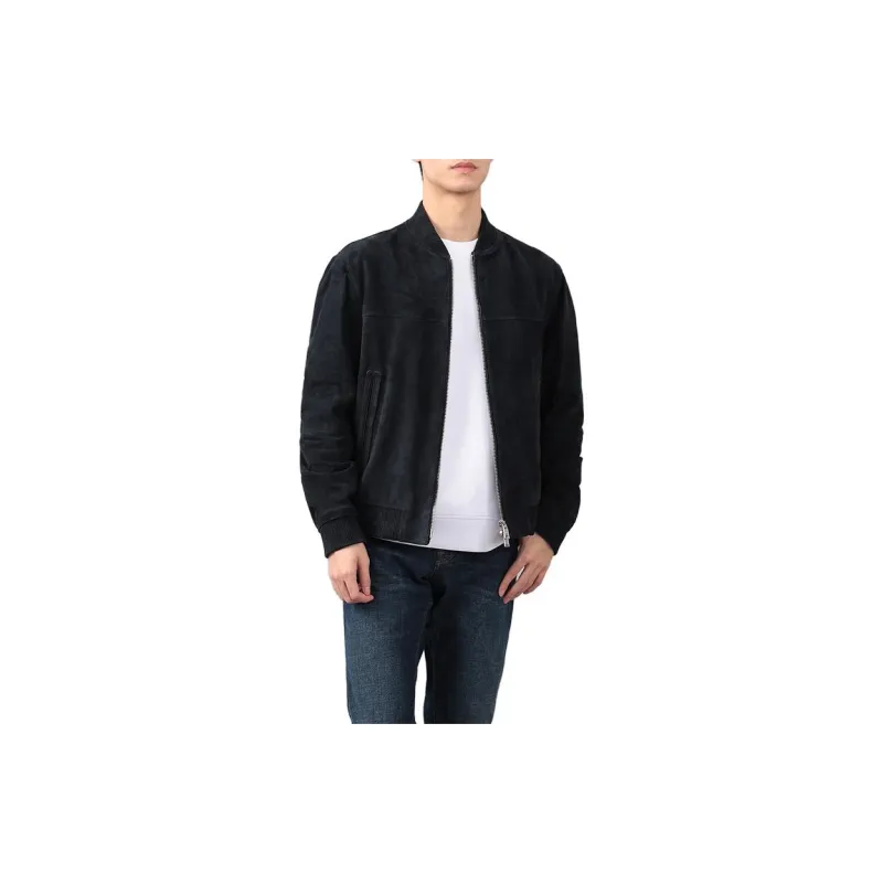 HUGO BOSS Leather Bomber Jacket-2