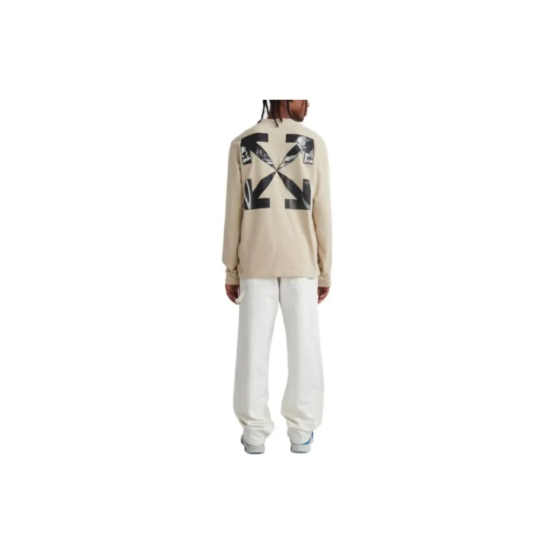 OFF WHITE T Shirts Men Beige-2