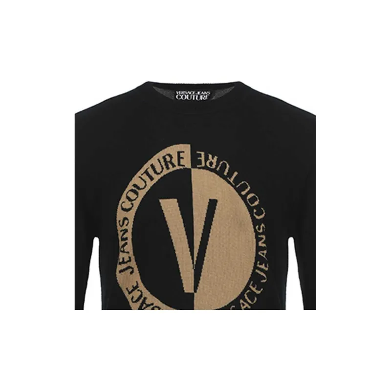 VERSACE JEANS COUTURE Logo Intarsia Knit Crewneck Jumper-7