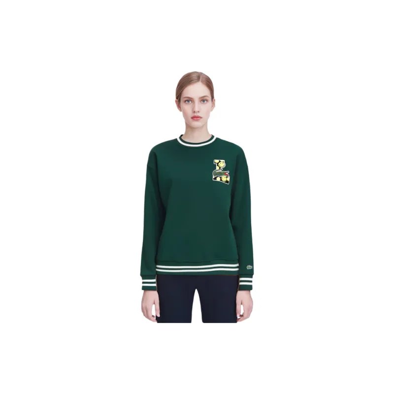 Smiley X LACOSTE Sweatshirts Unisex Dark Green YZP-4