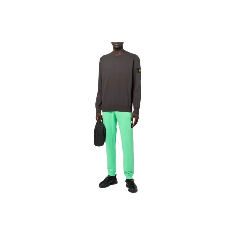 STONE ISLAND 63020 Brushed Cotton Fleece Crewneck-1