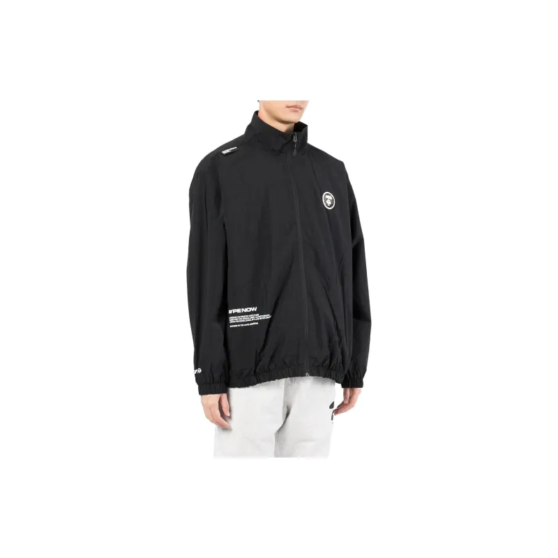 A BATHING APE Logo-patch Zip-up Jacket-6