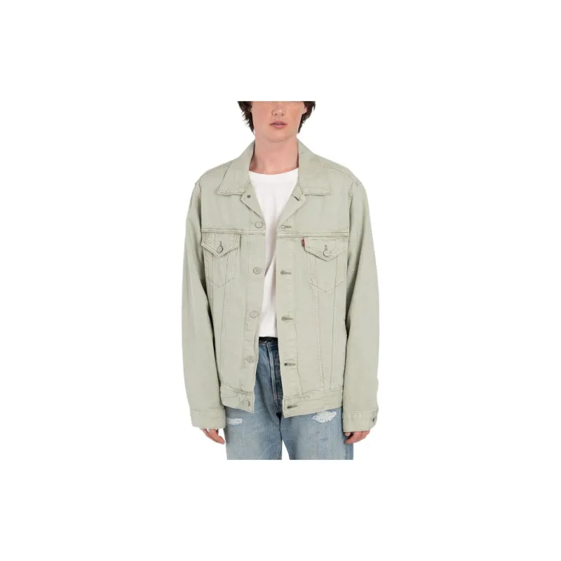 Levis Denim Jackets Men Green-2