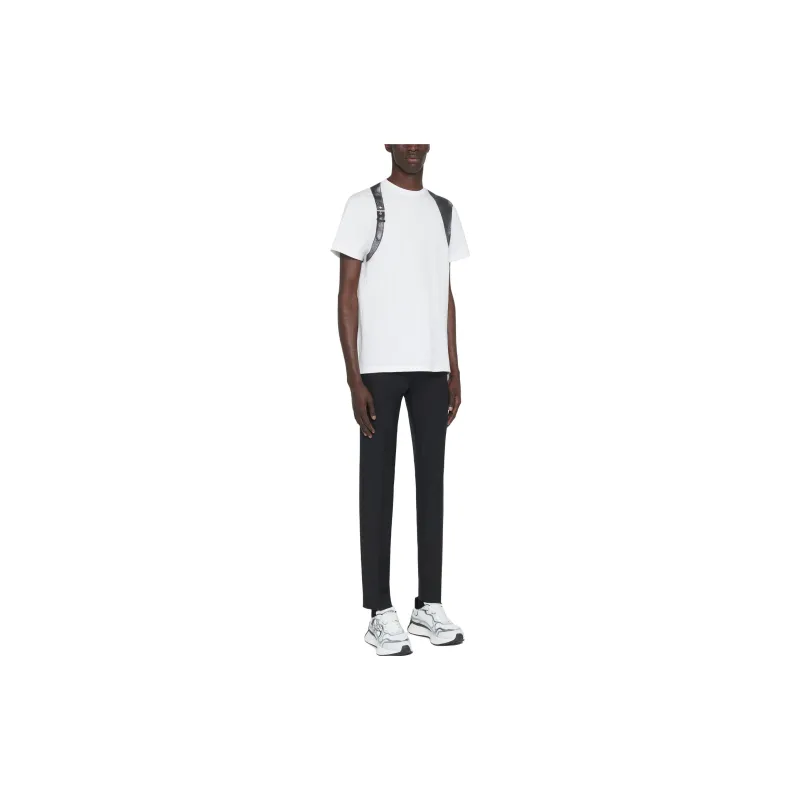 Alexander McQueen Buckle detail Panelled T shirt-4