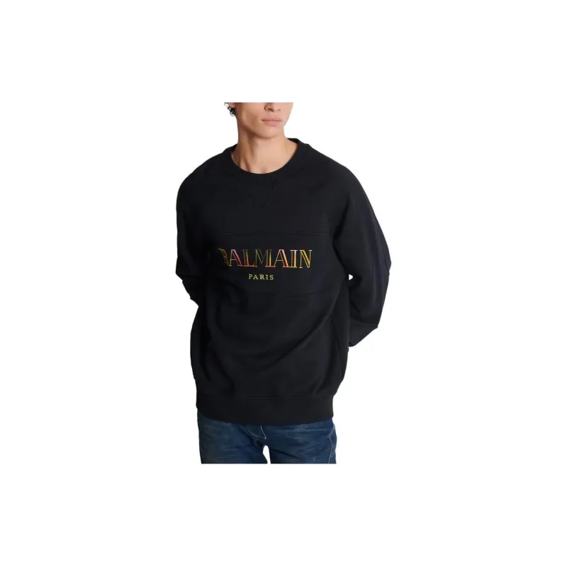 BALMAIN Vintage Logo Embroidered Oversized Sweatshirt-5