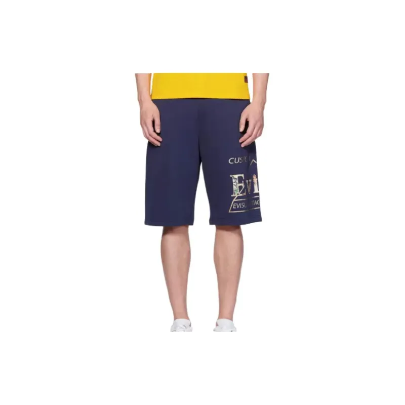 EVISU Casual Shorts Men Dark Blue-2