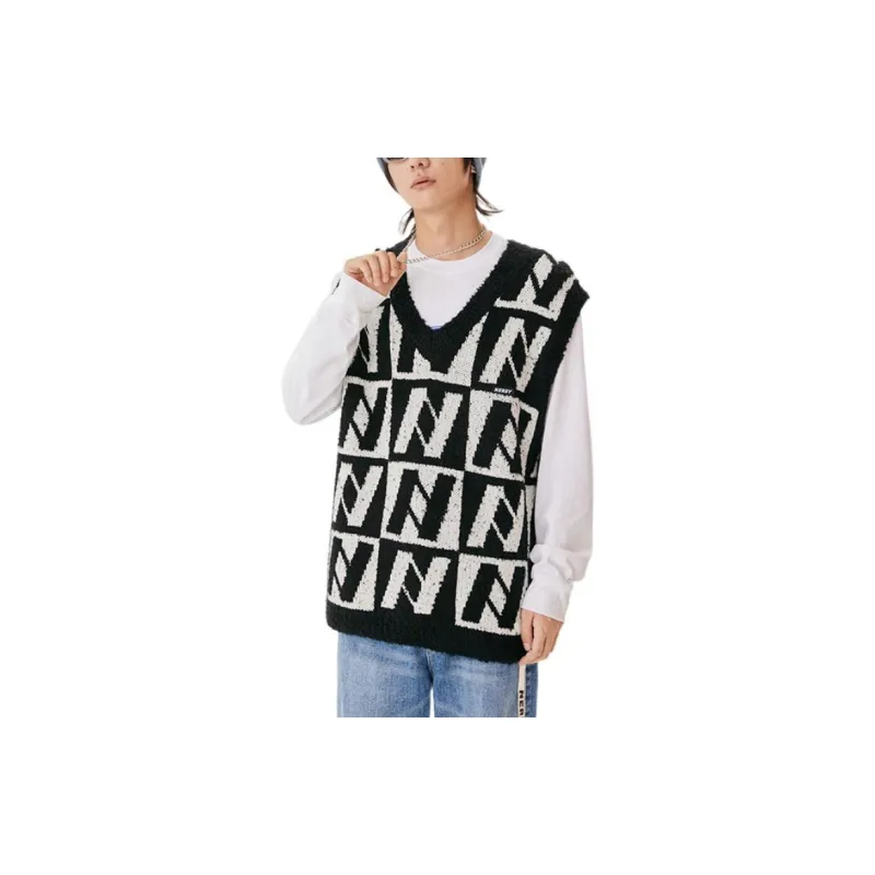 NERDY FW22 Vest Unisex Black White-2