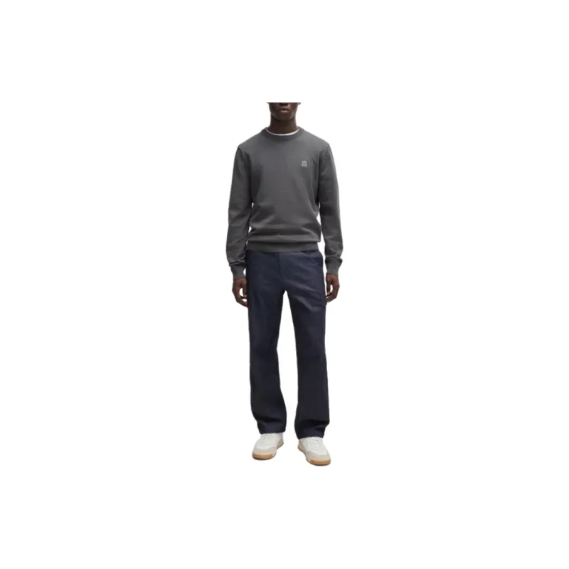 HUGO BOSS Kanovano Logo Patch Knitted Jumper-0
