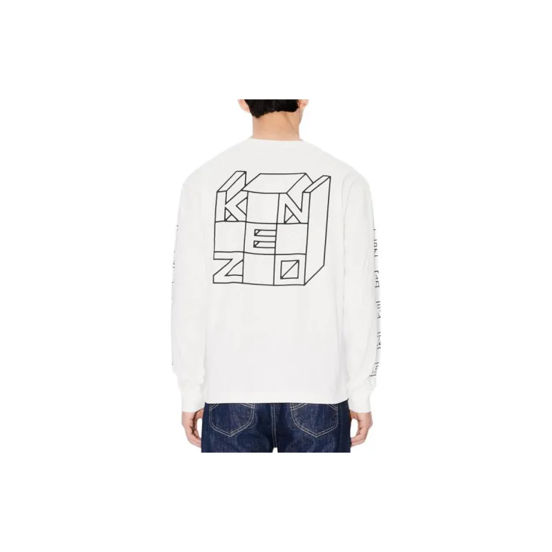 KENZO Logo Printed Long-Sleeved T-Shirt-3