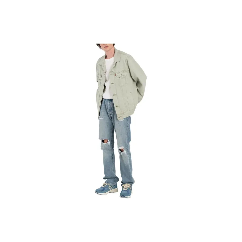 Levis Denim Jackets Men Green-4