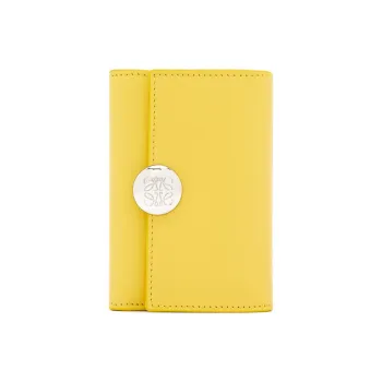LOEWE Shiny Nappa Calfskin Wallet Small Size Women's Corn Yellow
