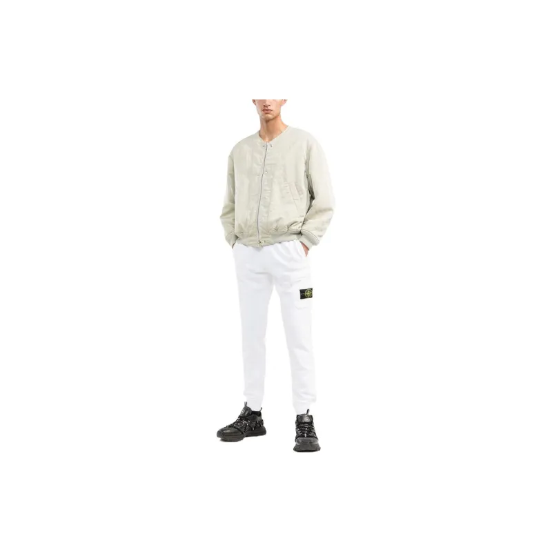 STONE ISLAND Knitted Sweatpants Men White-1