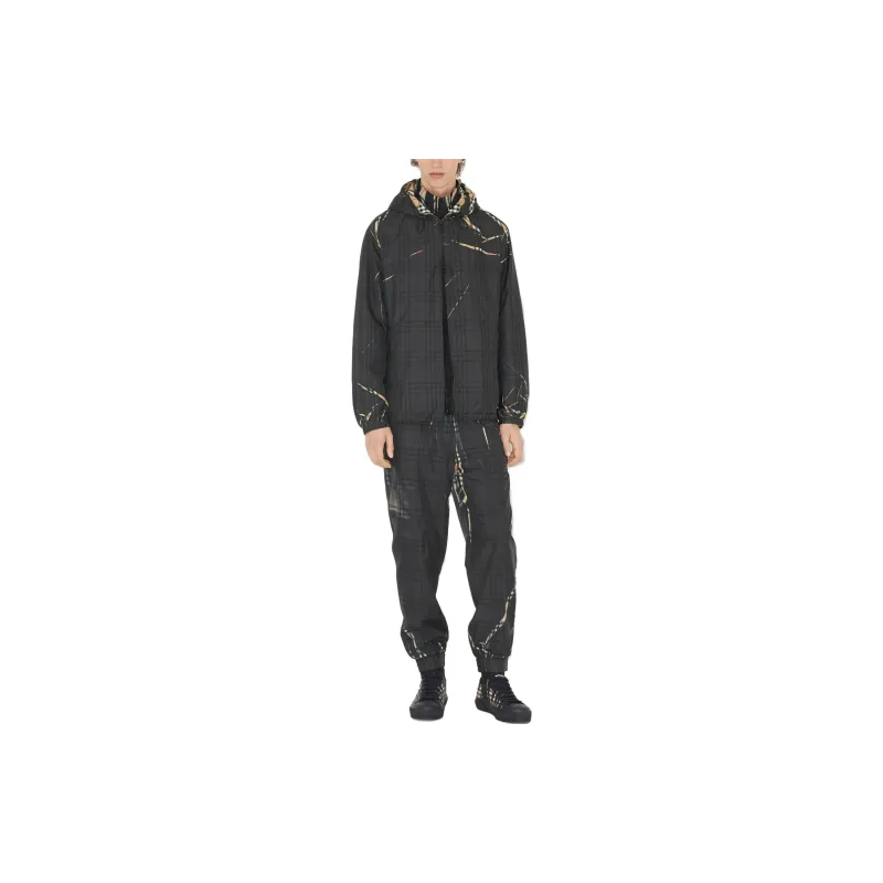 Burberry Sliced Check Hooded Jacket-1
