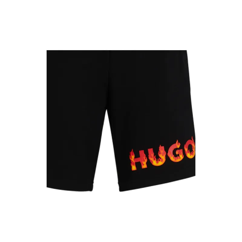 HUGO BOSS Flame Logo print Cotton Shorts-5