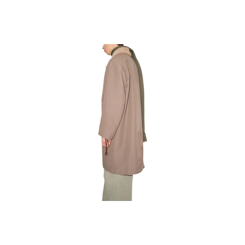OUR LEGACY Polar Coat Murkey Clay Compact Tech Coats Men's Dark Brown-4