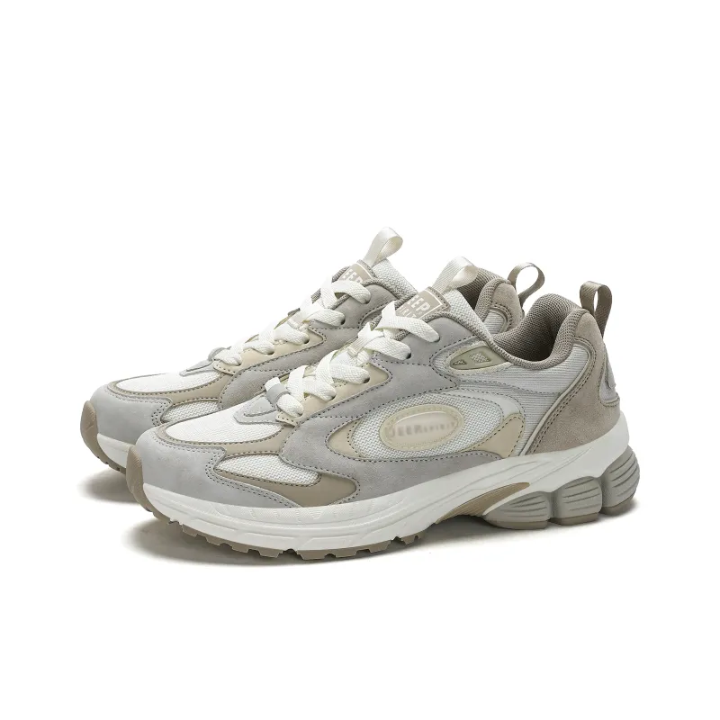JEEP SPIRIT Anti Slip Wear Resistant Breathable Lightweight Balance Low Top Running Shoes Men's Light Sandy-3
